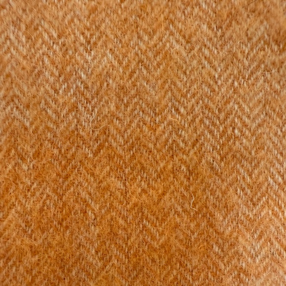 Universal Traveller 100% Cashmere Scarf – Soft Apricot Herringbone – 12" × 66" - Picture 8 of 9